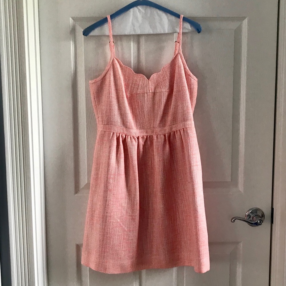 J. Crew Factory shimmer scalloped dress